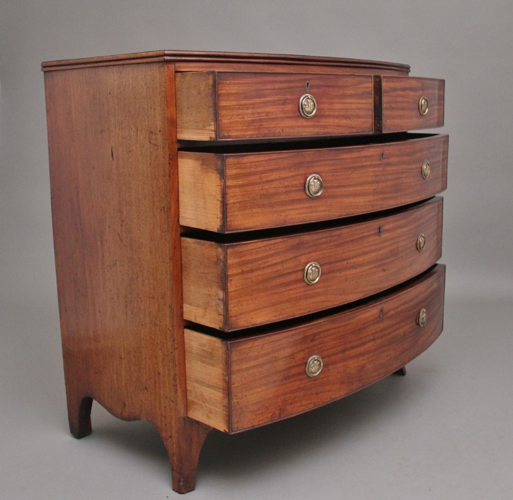 Early 19th Century mahogany bowfront chest View VI