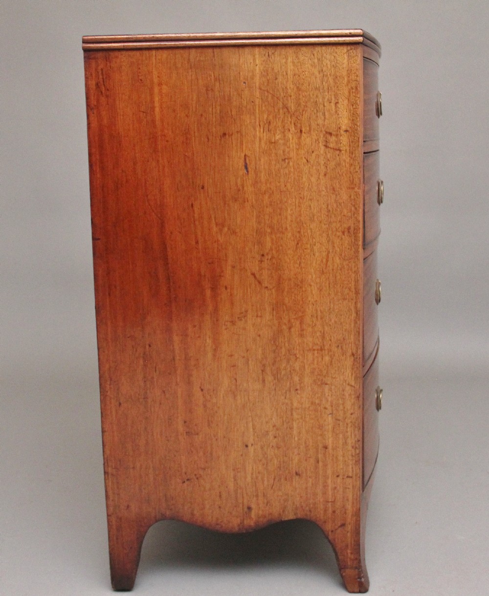 Early 19th Century mahogany bowfront chest View IX