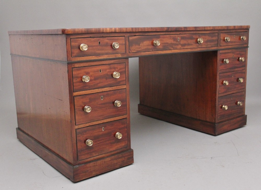 Early 19th Century antique mahogany partners desk View V
