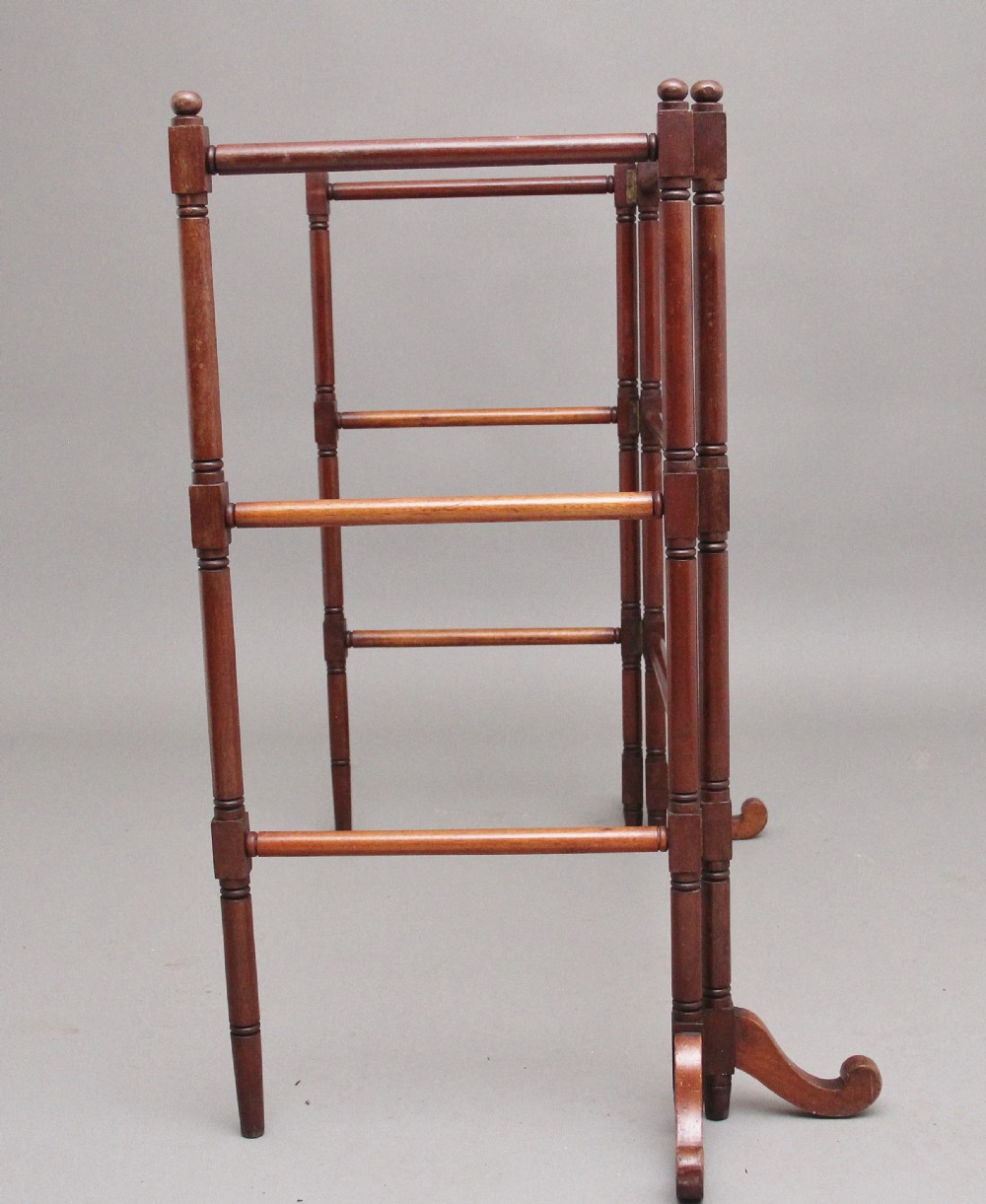 19th Century mahogany folding towel rail View IV