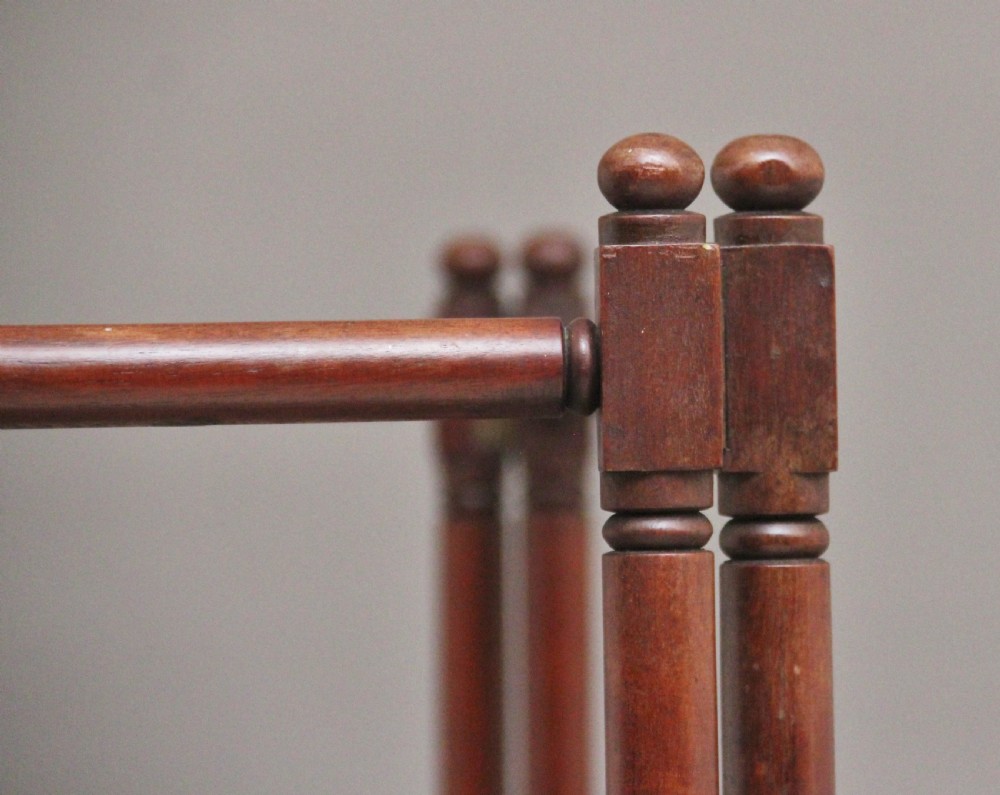 19th Century mahogany folding towel rail View VII