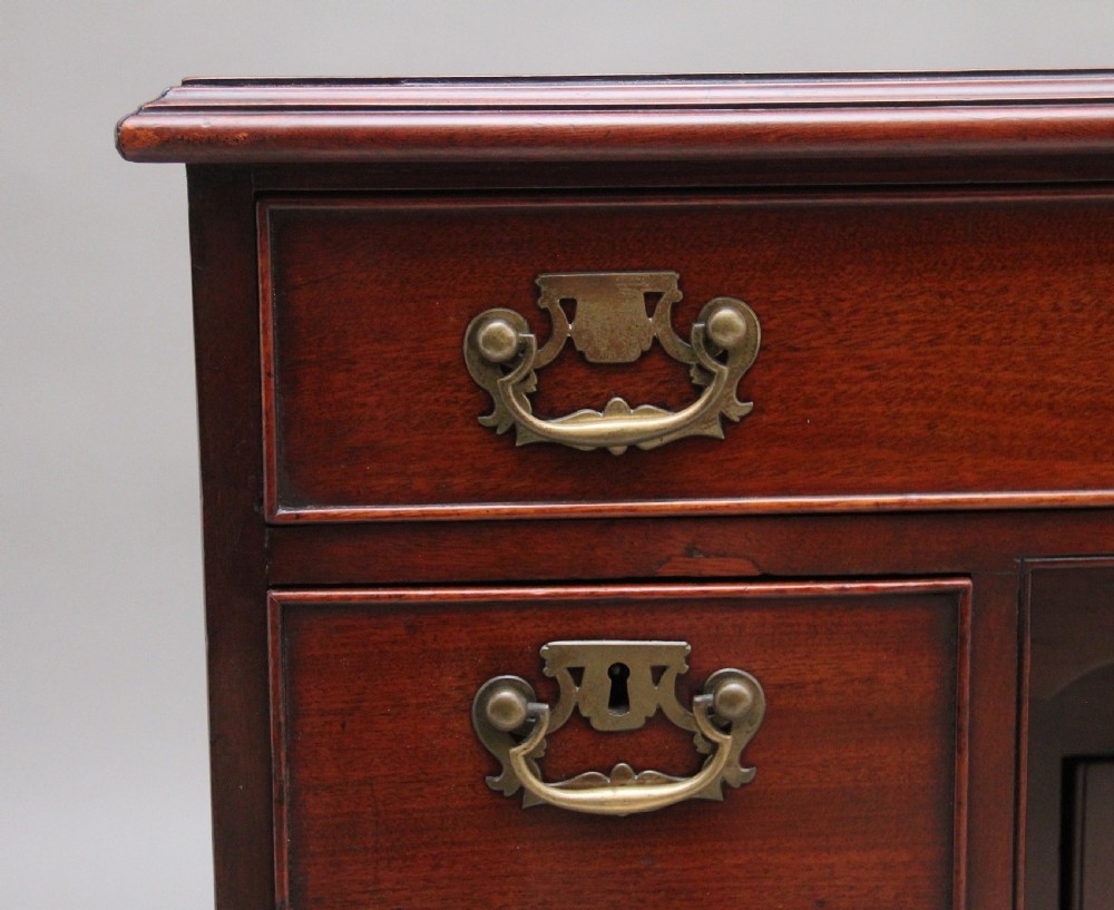 18th Century antique mahogany kneehole desk View VIII