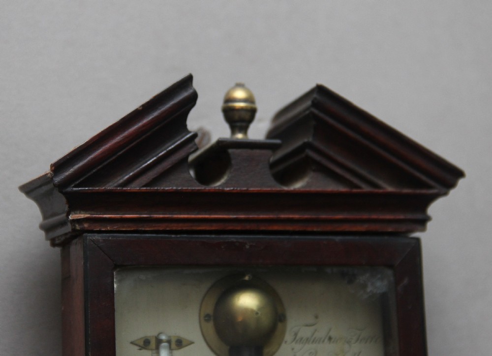 Early 19th Century mahogany stick barometer by Tagliaue & Torre of 294 Holborn, London View V