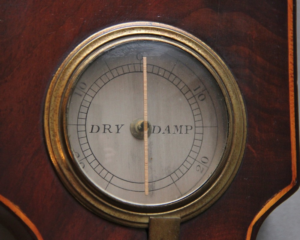 19th Century mahogany banjo barometer by P Nolfi of Taunton View IV