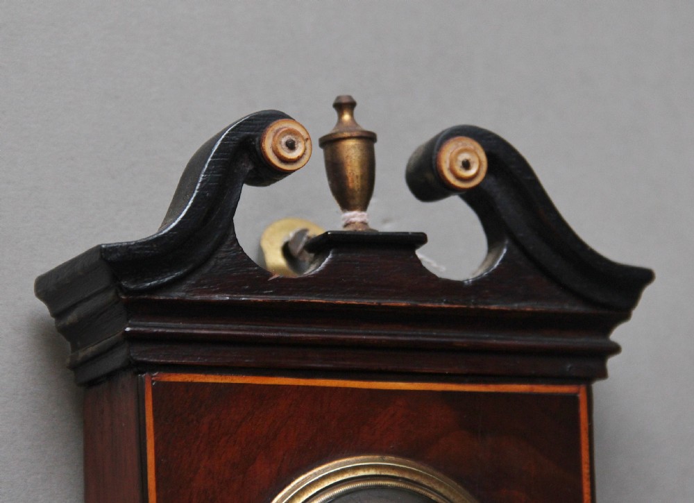 19th Century mahogany banjo barometer by P Nolfi of Taunton View V