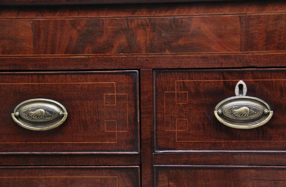 large early 19th Century mahogany and boxwood strung dresser base View IX