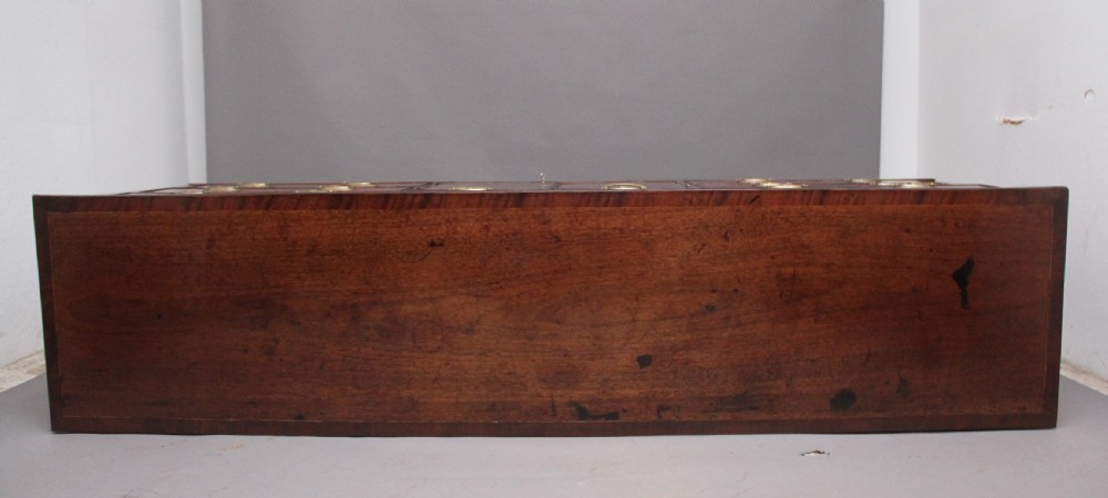 large early 19th Century mahogany and boxwood strung dresser base View XI