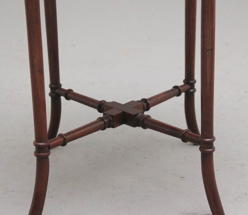 Early 20th Century mahogany occasional table with a ceramic inset View VII