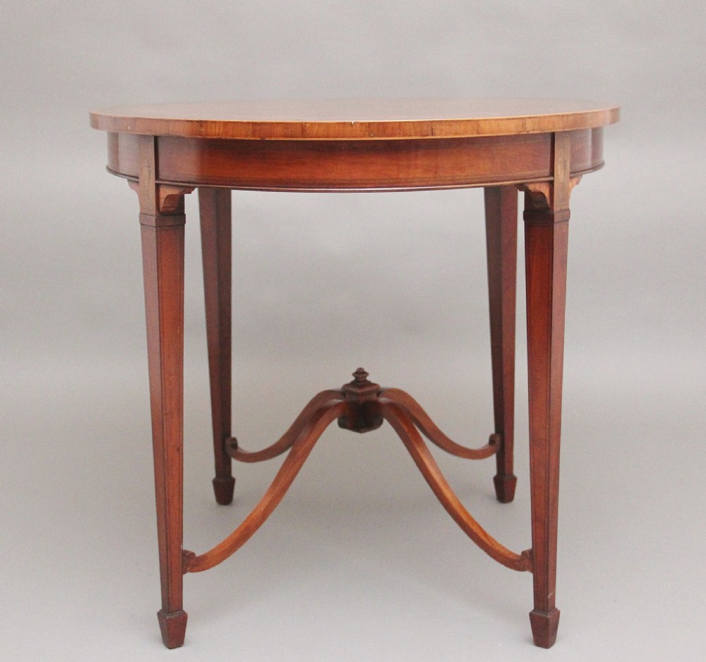 19th Century inlaid satinwood table View IV