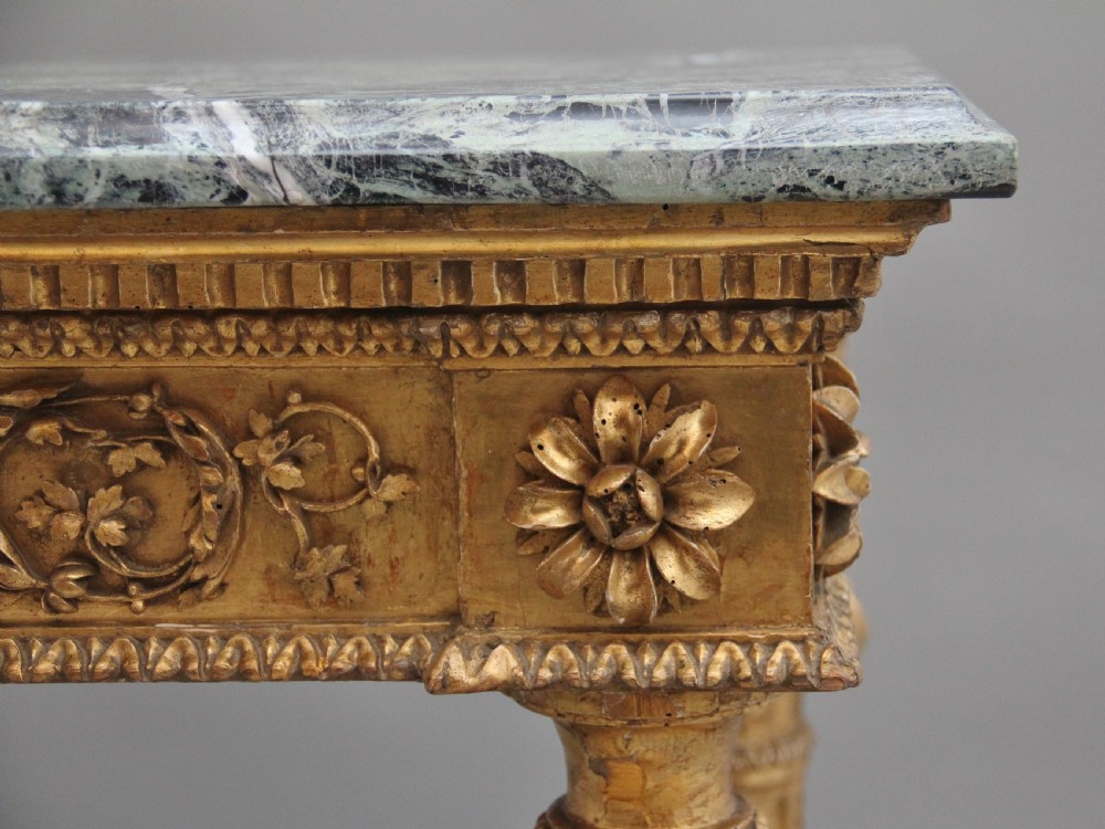 A superb quality 18th Century Italian giltwood console table View VI