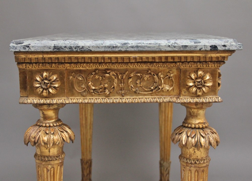 A superb quality 18th Century Italian giltwood console table View X