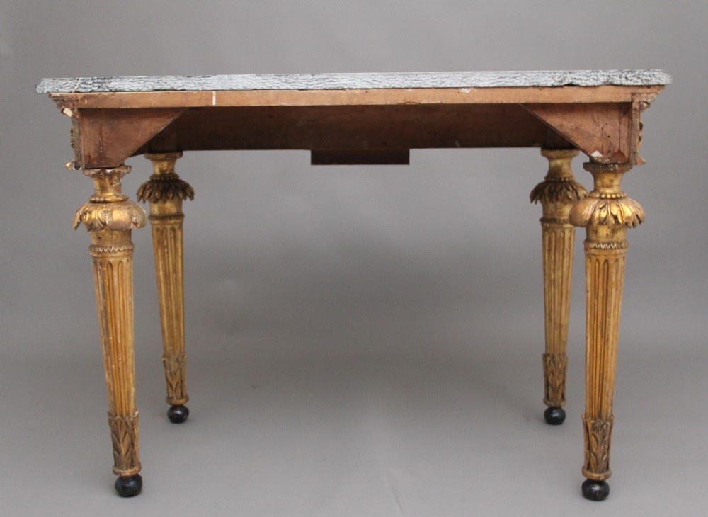 A superb quality 18th Century Italian giltwood console table View XI