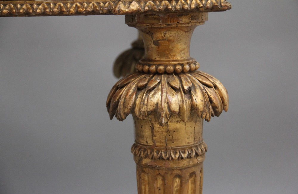 A superb quality 18th Century Italian giltwood console table View XII