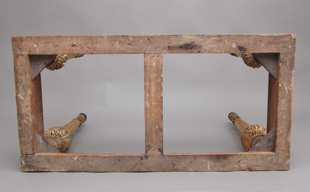 A superb quality 18th Century Italian giltwood console table View XVI