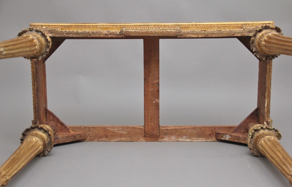 A superb quality 18th Century Italian giltwood console table View XVII