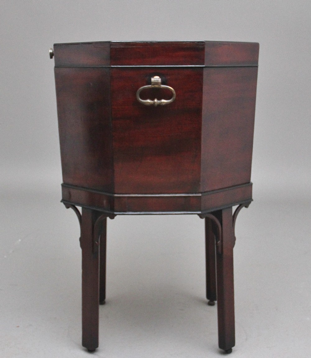 18th Century mahogany octagon shaped wine cooler View VI