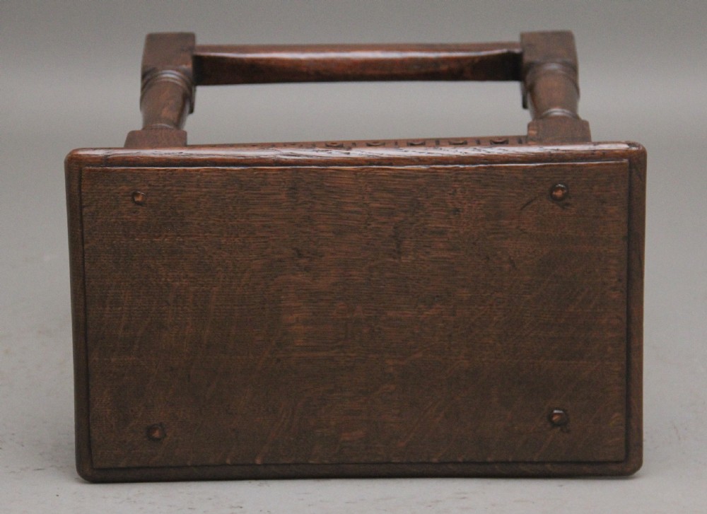 Early 20th Century oak joint stool in the 17th Century style View VI
