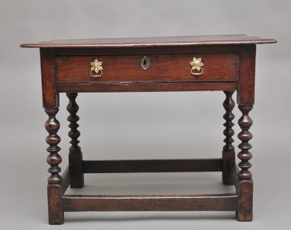 Early 18th Century oak side table