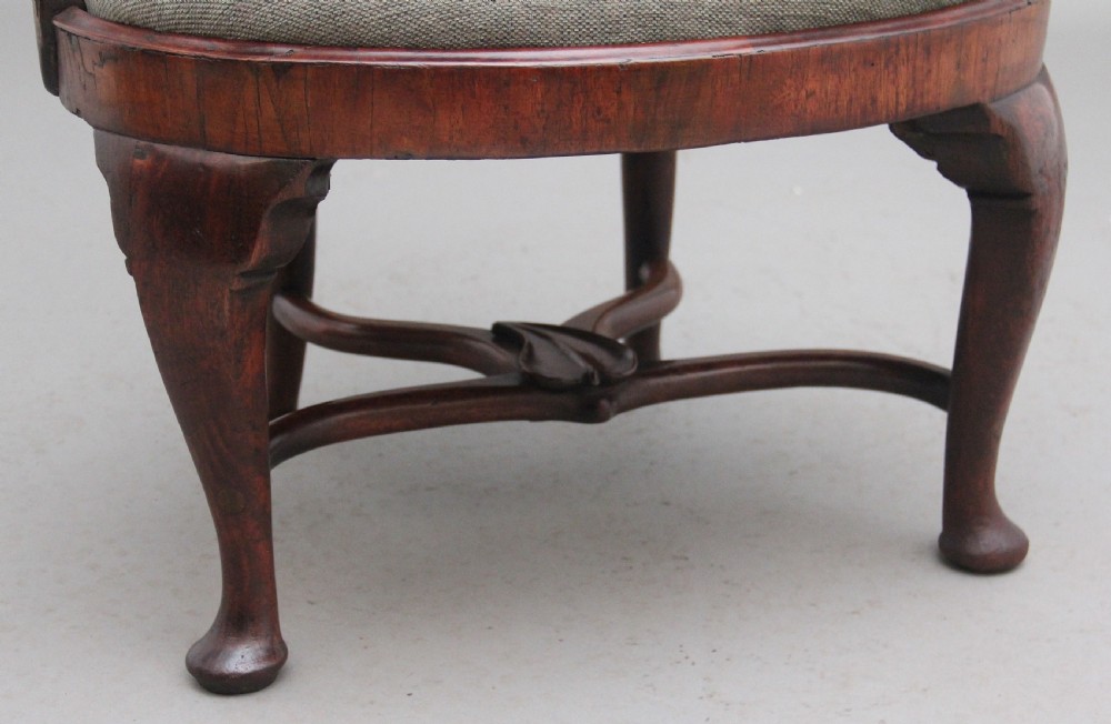 A fabulous quality and very rare George II walnut armchair View XII