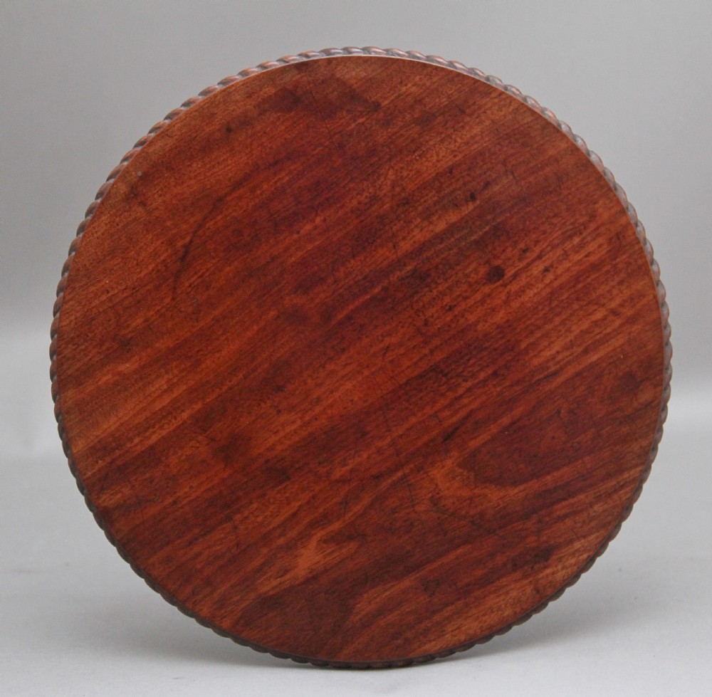 19th Century carved mahogany tripod table View III