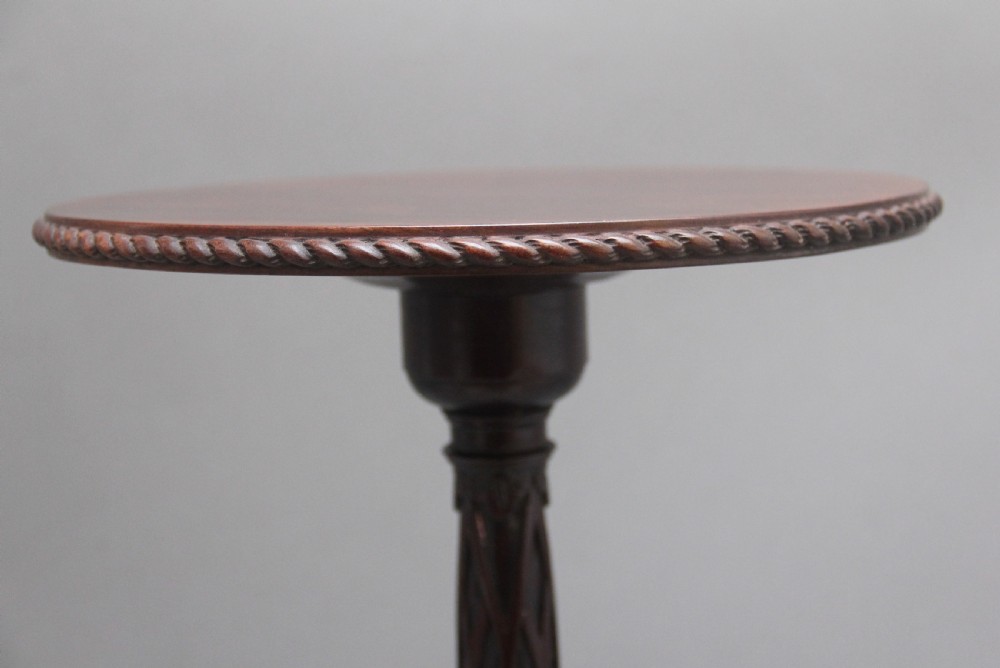19th Century carved mahogany tripod table View IV