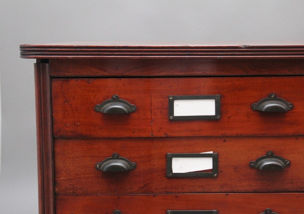 A pair of early 20th Century mahogany multi drawer chests View VI