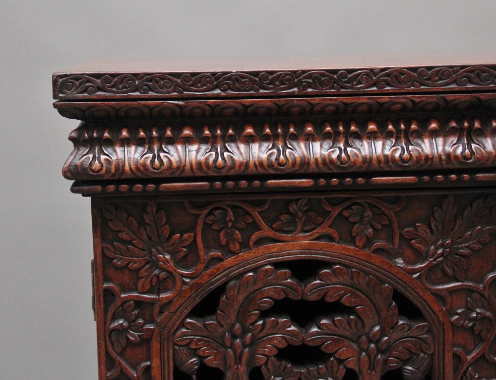 Mid 19th Century highly carved Anglo-Indian cabinet View VI