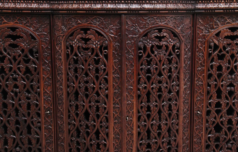 Mid 19th Century highly carved Anglo-Indian cabinet View VII