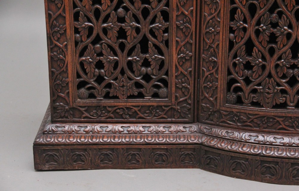 Mid 19th Century highly carved Anglo-Indian cabinet View IX