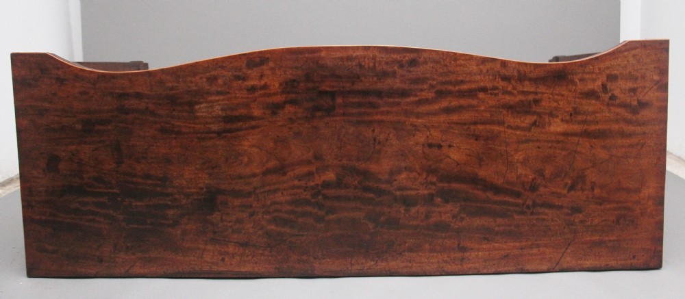 Quality early 19th Century mahogany serpentine serving table View X