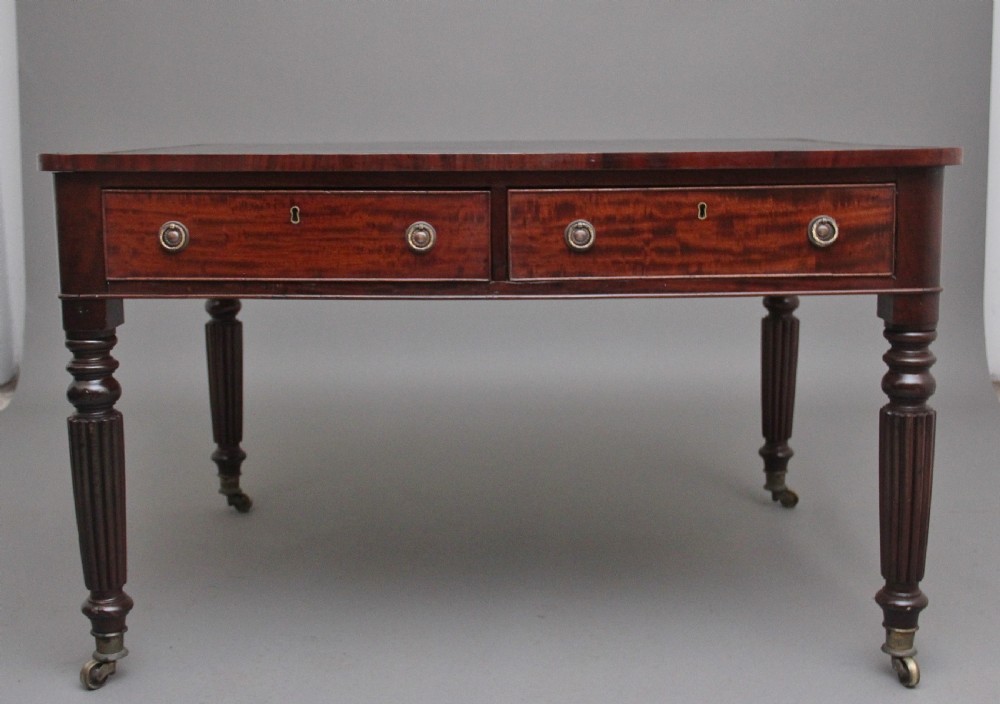 19th Century mahogany partners writing table View III
