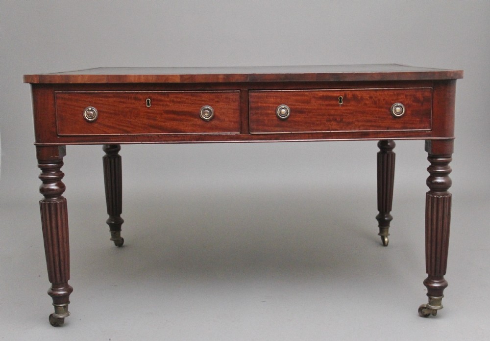19th Century mahogany partners writing table View V