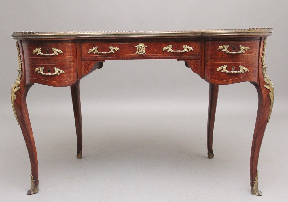 19th Century freestanding French parquetry and Kingwood Desk View II