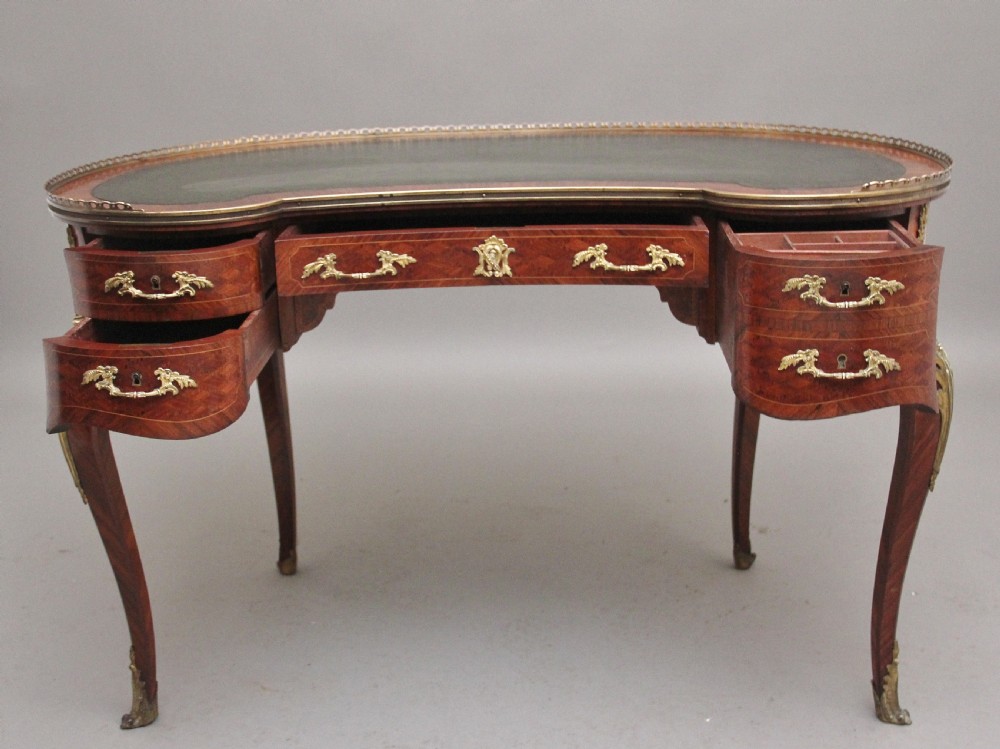19th Century freestanding French parquetry and Kingwood Desk View III