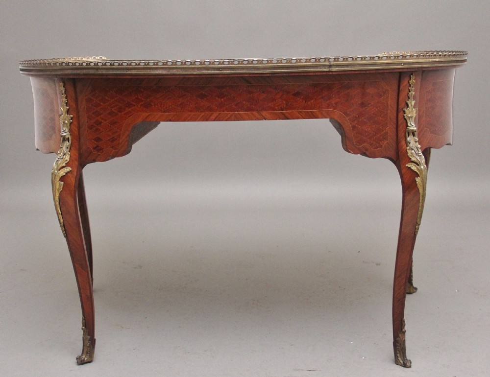 19th Century freestanding French parquetry and Kingwood Desk View VI
