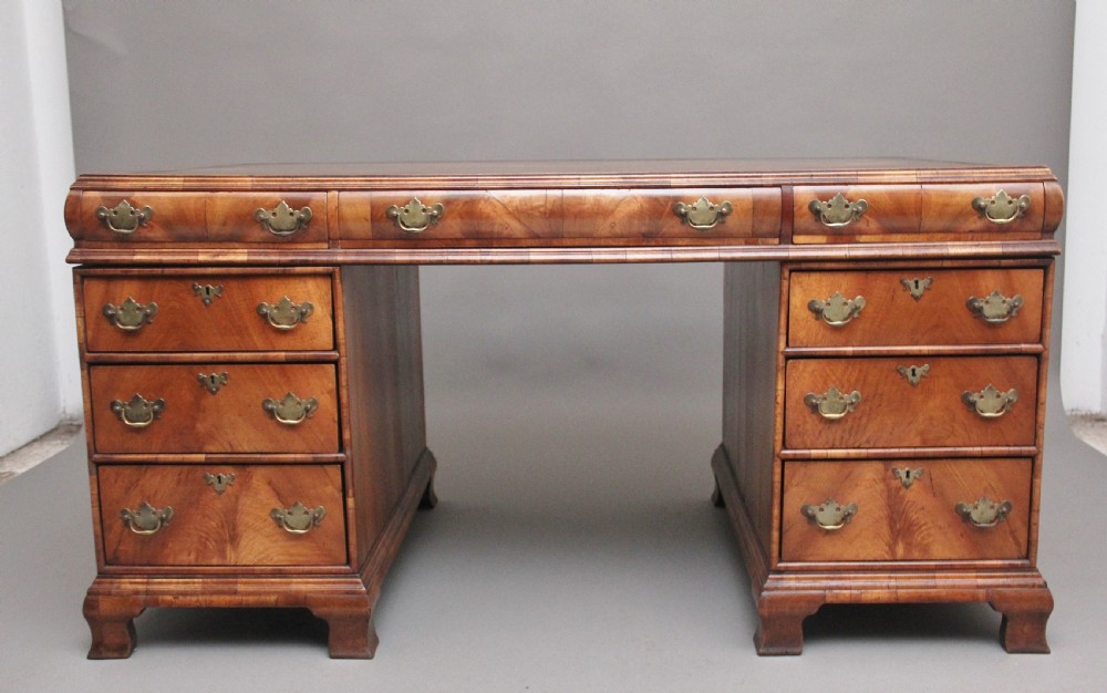 Early 20th Century walnut partners desk View II