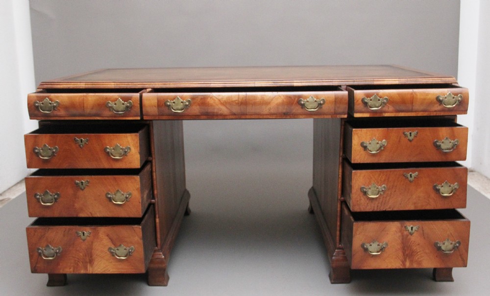 Early 20th Century walnut partners desk View III