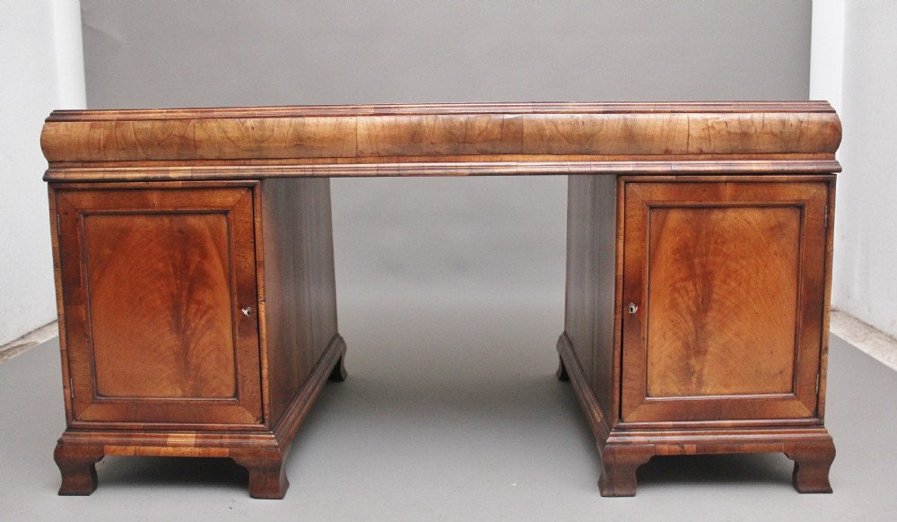 Early 20th Century walnut partners desk View VII