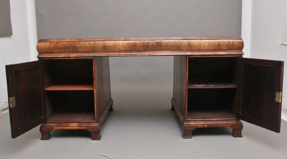 Early 20th Century walnut partners desk View X
