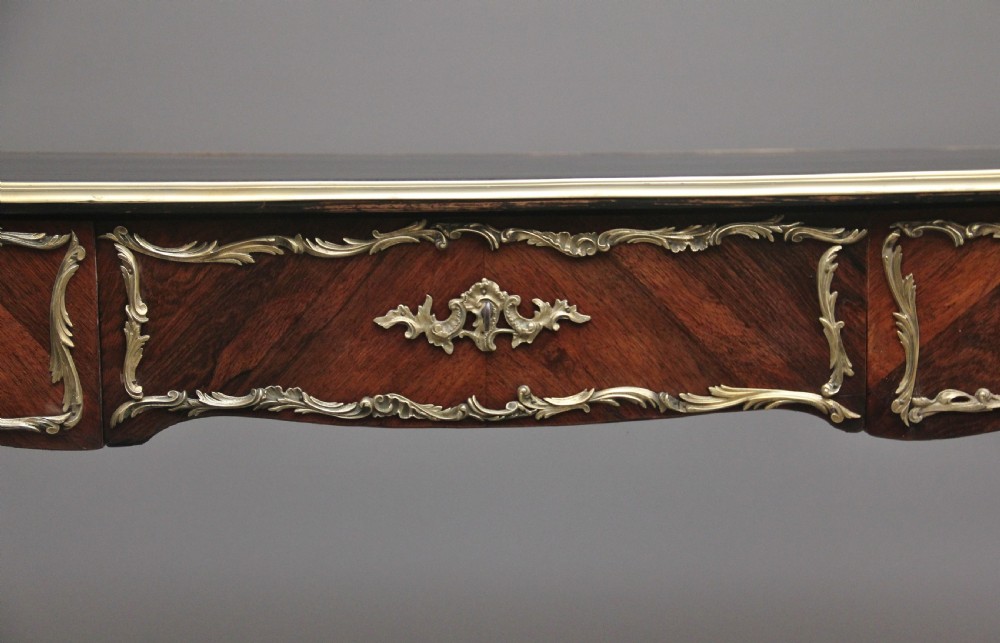 A superb quality 19th Century French Kingwood and ormolu mounted bureau-plat desk View IV
