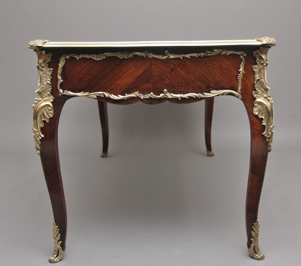 A superb quality 19th Century French Kingwood and ormolu mounted bureau-plat desk View VII