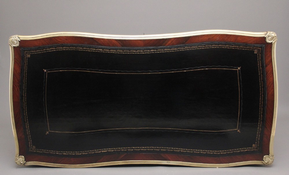 A superb quality 19th Century French Kingwood and ormolu mounted bureau-plat desk View XII