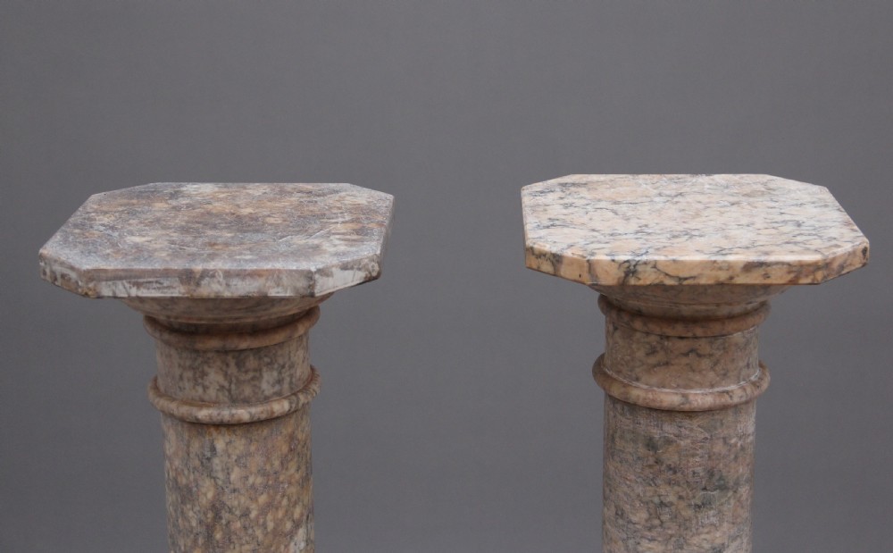 Pair early 20th Century Italian pedestal columns View III