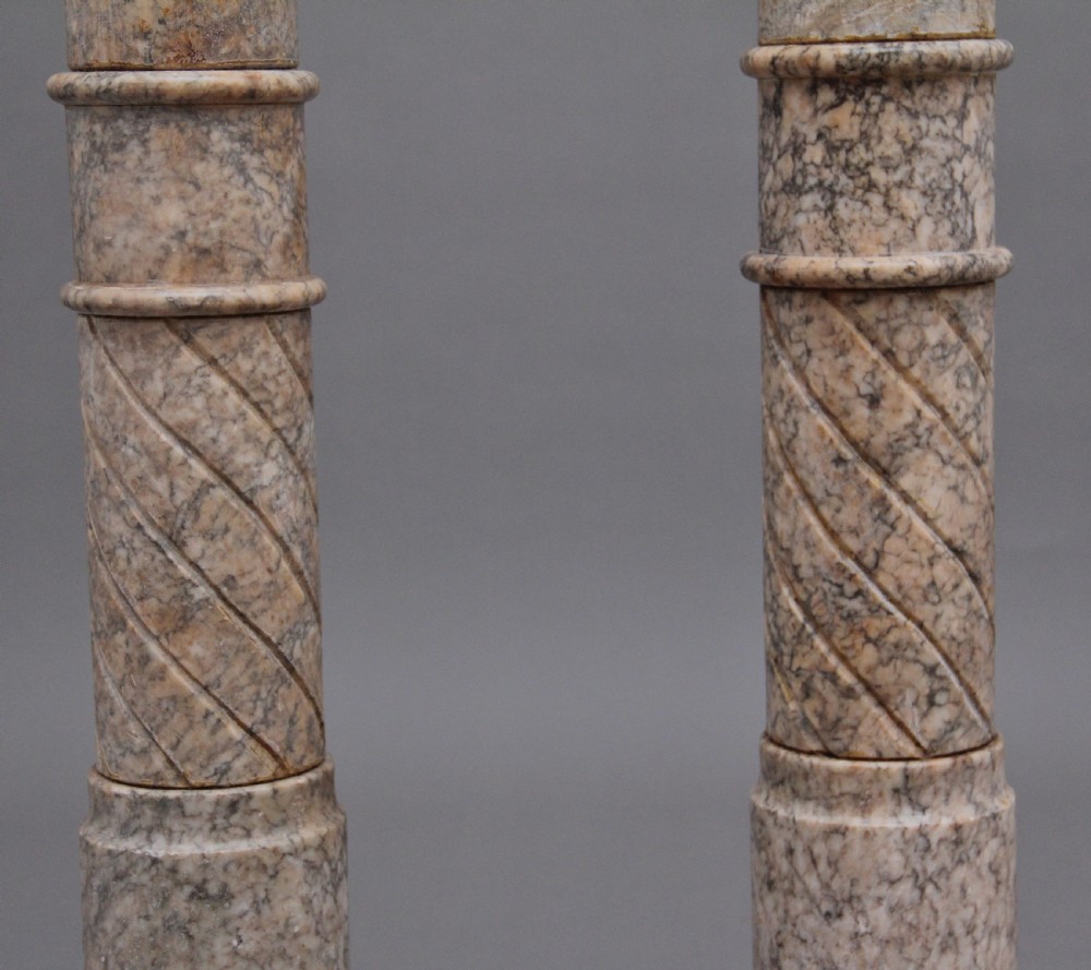 Pair early 20th Century Italian pedestal columns View IV