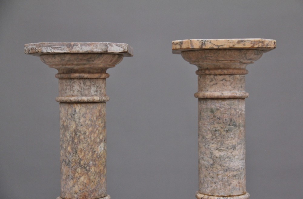 Pair early 20th Century Italian pedestal columns View VI