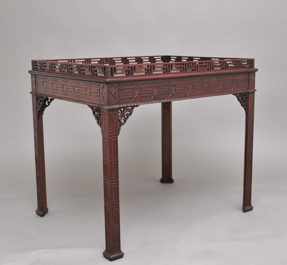 19th Century mahogany silver table  View III
