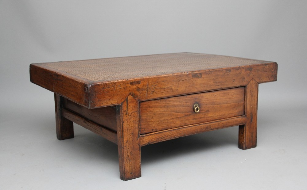 19th Century Chinese elm coffee table