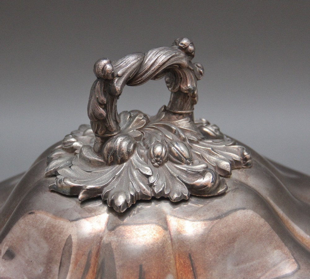 A set of three early 19th Century silver plated Old Sheffield tureens View VI