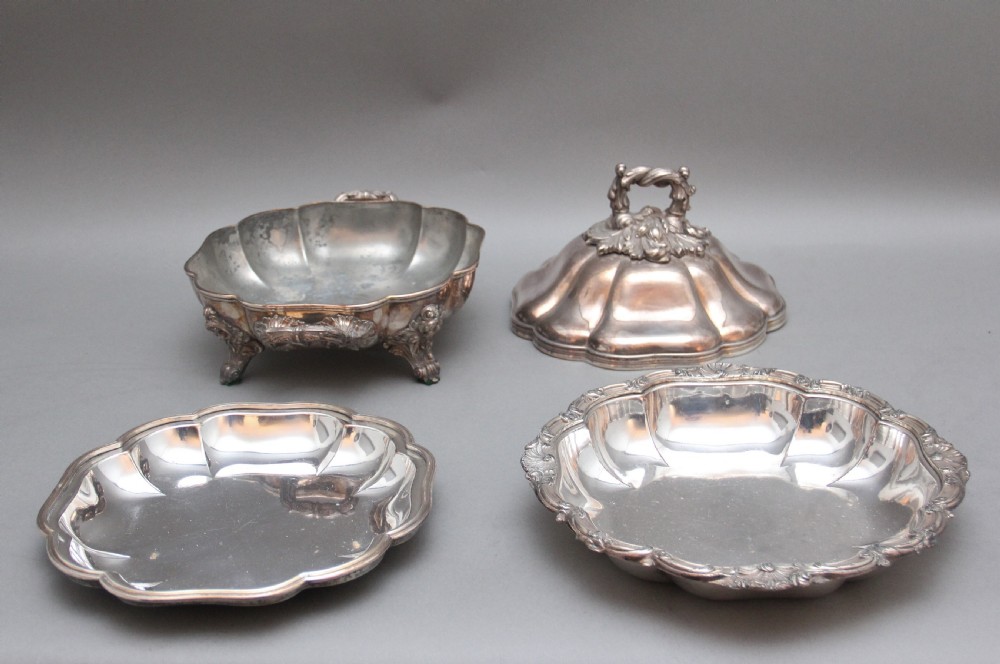 A set of three early 19th Century silver plated Old Sheffield tureens View VIII