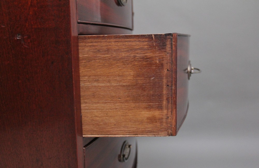 Early 19th Century mahogany bowfront chest  View V